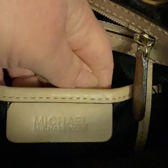 Michael by Michael Kors Black and Tan Tote Bag - Picture 10 of 13